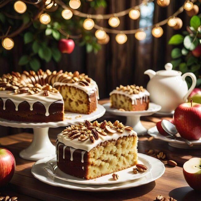 Anastazja ciasto z orzechami i jabłkami przepis