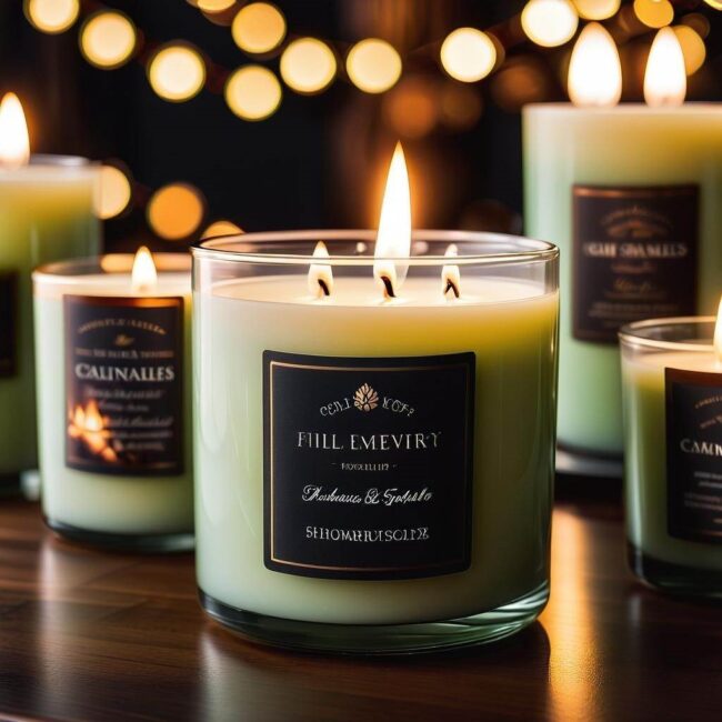 Personalizowane etykiety na świece sojowe