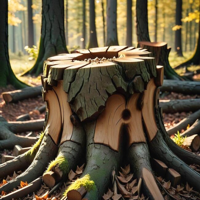 Rąbanie drewna na kawałki